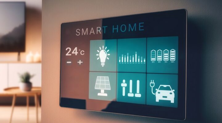 smart screen with smart home with modern living