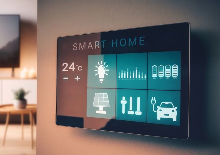 smart screen with smart home with modern living